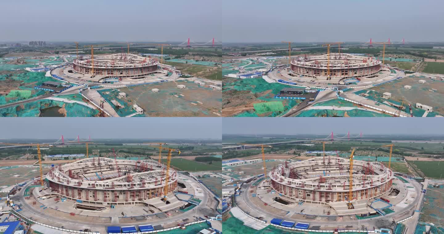 建设中的济南黄河体育中心