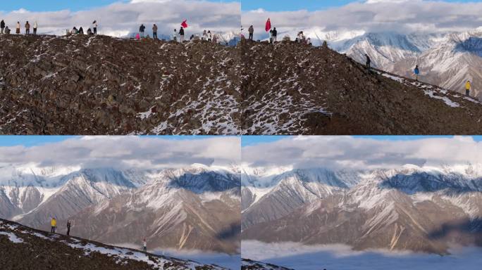 贡嘎雪山无人机中焦航拍