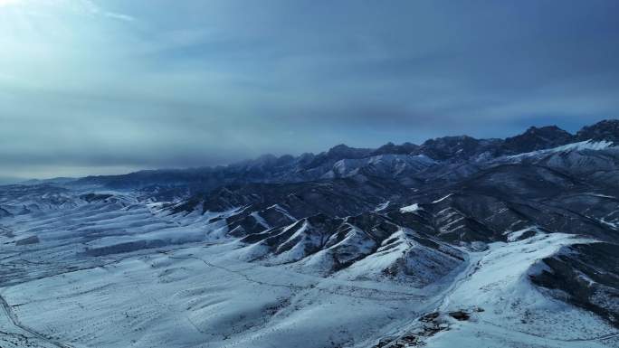 冬季冰河雪山航拍合集01