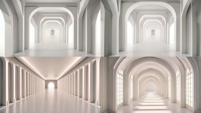 极简建筑光影艺术对称概念