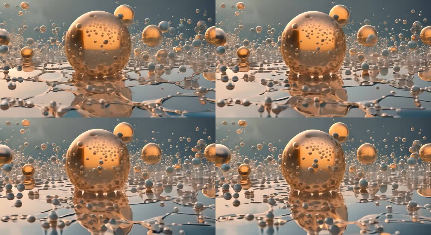 精华液水分子动画