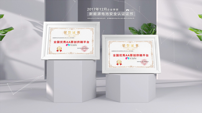 高端荣誉证书专利奖状奖牌展示ae模板