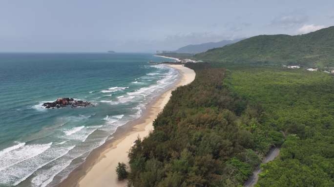 航拍石梅湾海岸线