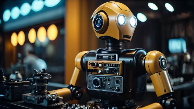 未来机器人AI智能未来动画场景