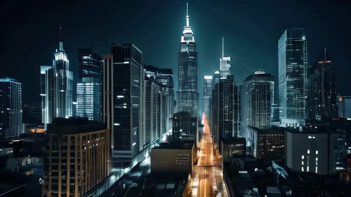 ｛合集｝虚拟未来城市繁华城市投影背景动画