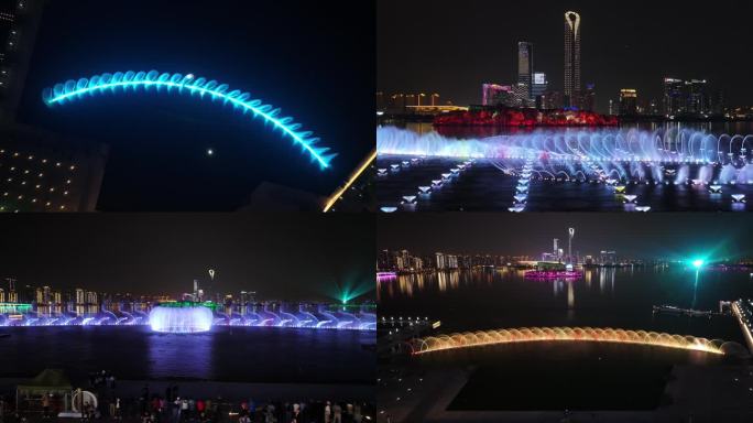 金鸡湖音乐喷泉2024最新航拍