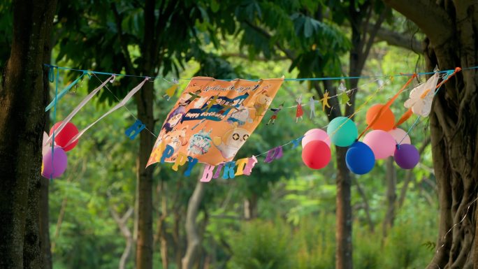 小孩公园玩耍，玩竹蜻蜓，生日PARTY