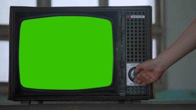 老电视调台绿幕