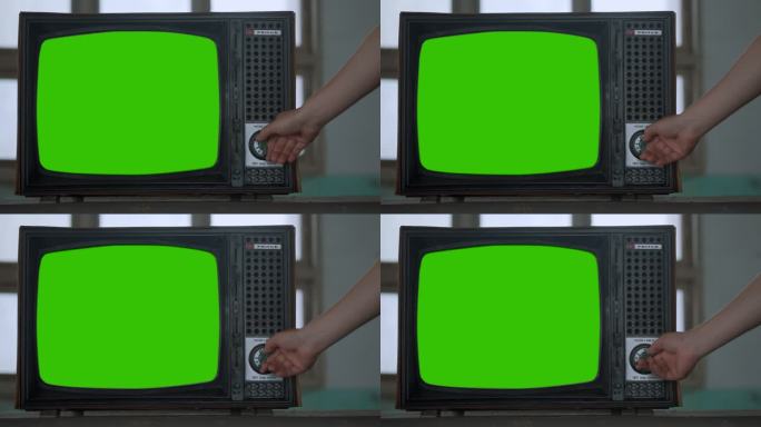 老电视调台绿幕