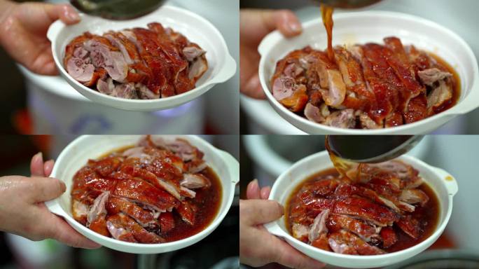 芜湖红皮鸭子美食视频素材4k