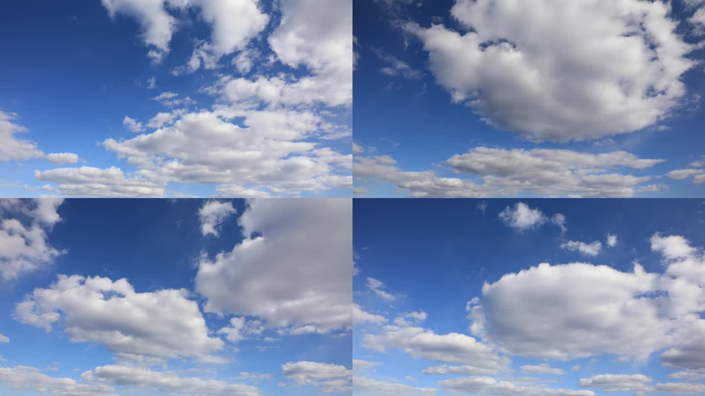 固定机位拍摄4K延时摄影蓝天白云