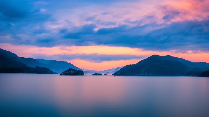 长江 河流  水运 大好山河  江边晚霞