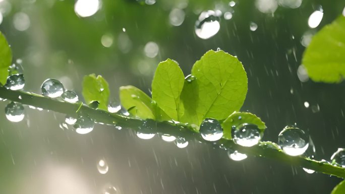 水滴 落叶 大自然 植物 水珠雨露 阳光