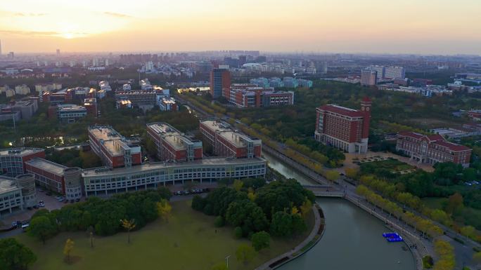 4K 闵行上海交通大学 航拍视频