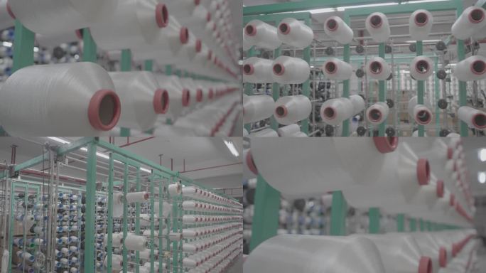 4K原始素材 高端纺织厂 成包工序