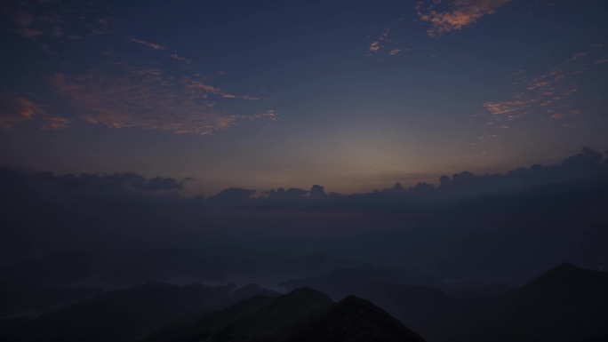 星空转日出  延时摄影   大江大河日出