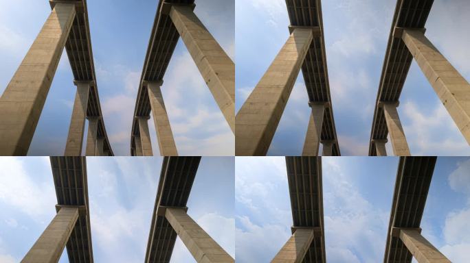 高架桥云彩延时摄影