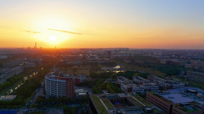 4K 闵行上海交通大学 航拍视频