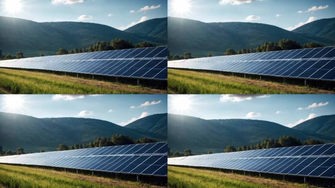 阳光能源新能源太阳能发电背景动画