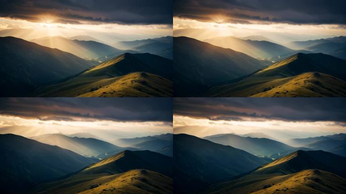 山川风景航拍中国云海山水风景背景