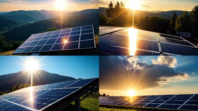 ｛合集｝太阳能板太阳能发电新能源背景