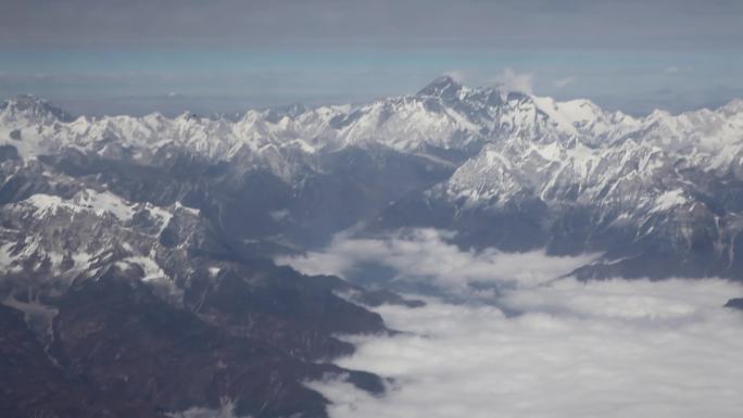 航拍青藏高原雪山，7分钟长度