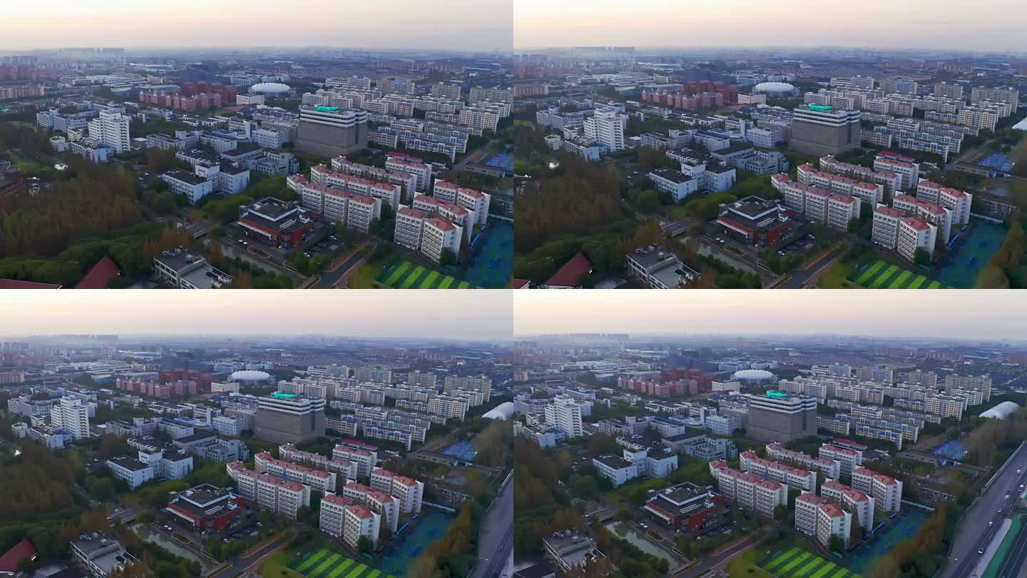 4K 闵行上海华东师范大学 航拍视频