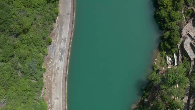 山谷河流湖泊峡谷森林村庄瀑布山村