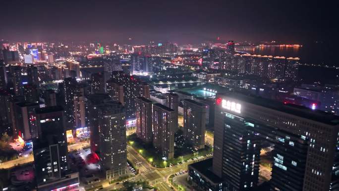 【4K】烟台城市夜景航拍