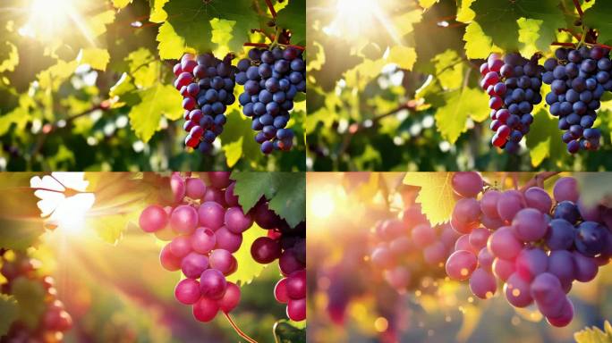葡萄树提子青提水果水晶葡萄新鲜采摘葡萄园