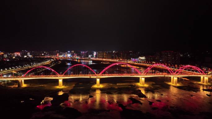 安康市区 大桥夜景