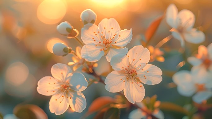 桃花茉莉花花海ai素材春天来了立春春分原