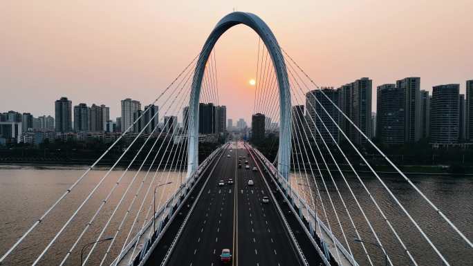 柳州白沙大桥航拍4k60p