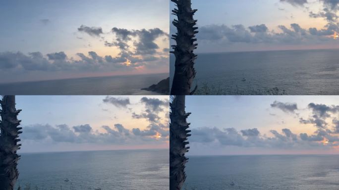 普吉岛印度洋的落日与海风