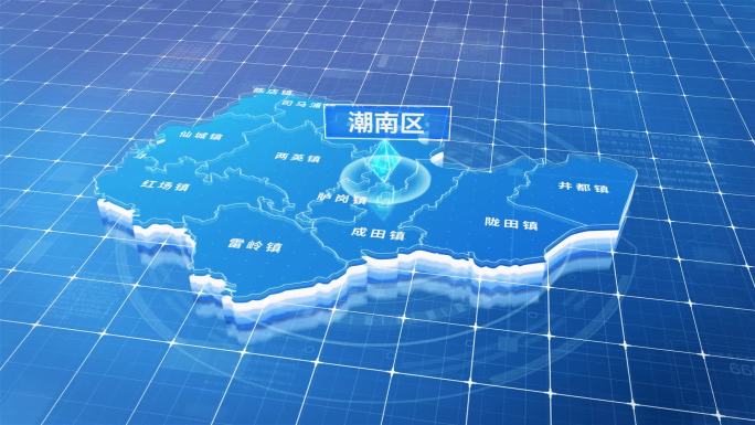 潮南区蓝色三维科技区位地图