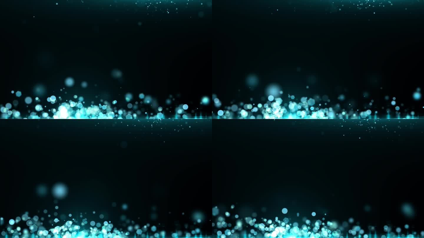 蓝色粒子背景光斑光点闪烁演讲AE模板