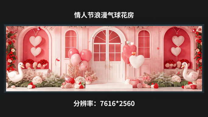 【7k】情人节浪漫气球花房