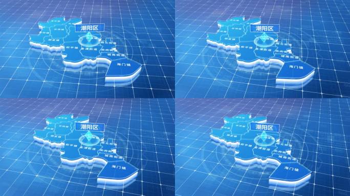 潮阳区蓝色三维科技区位地图