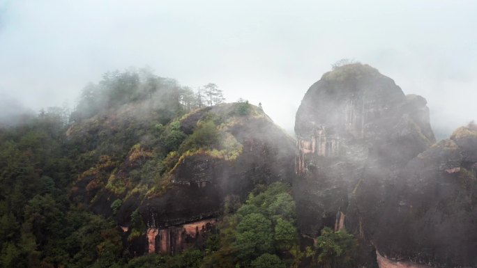 福建三明武夷山云雾航拍6