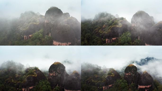 福建三明武夷山云雾航拍6