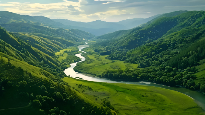 山川河流青山绿水自然风光祖国大好山河风景