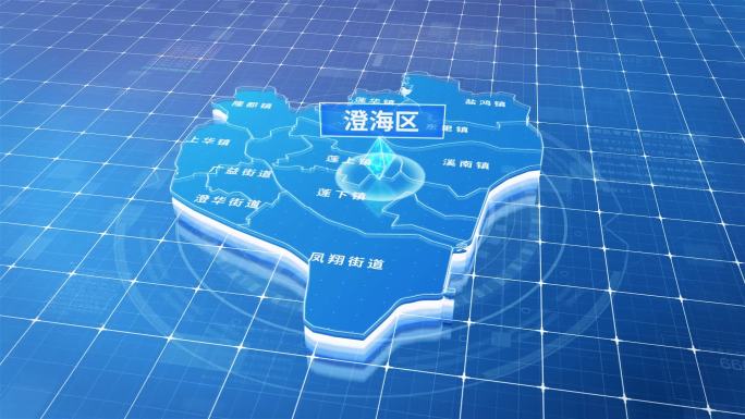 澄海区蓝色三维科技区位地图