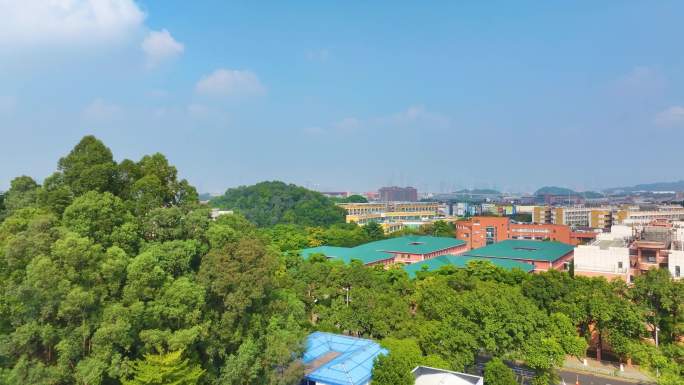 广州大学城航拍校园广州番禺区广东城市风景