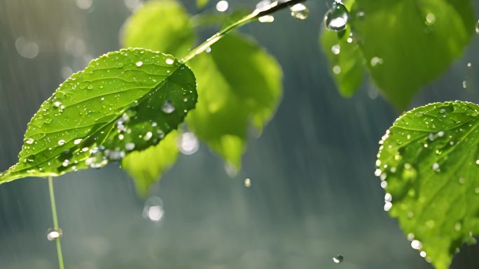 水滴 落叶 大自然 植物 水珠雨露 阳光