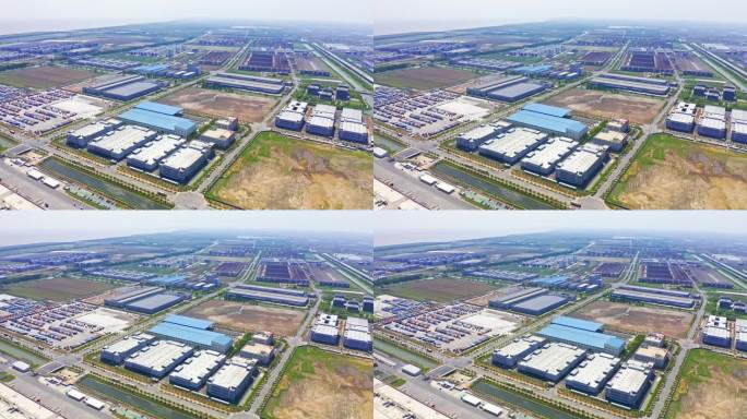 4K 上海浦东新区临港特斯拉超级工厂航拍