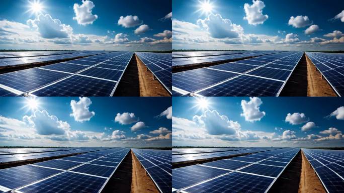 光伏发电站太阳能发电新能源背景