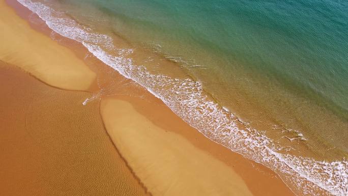 海浪沙滩 青岛海岸线空镜