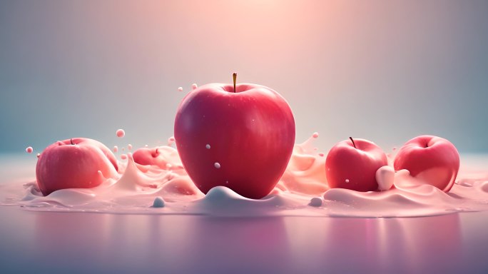红色富士苹果广告拍摄