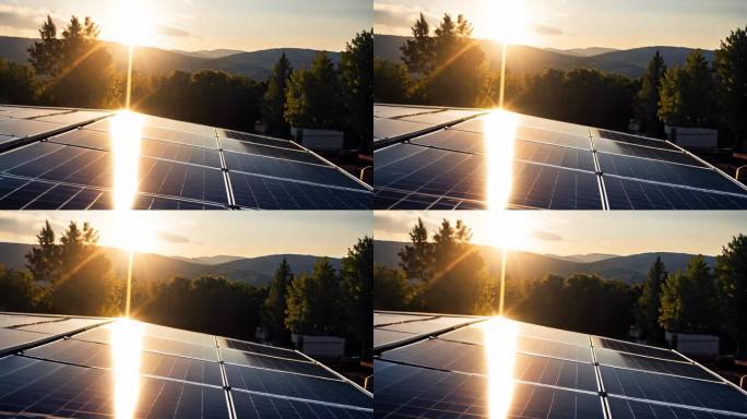 太阳能板太阳能发电新能源背景