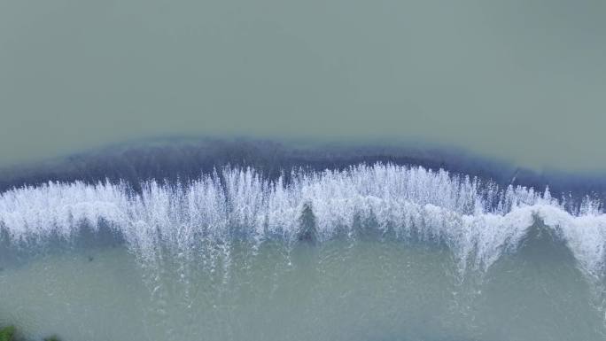 浙江丽水古堰画乡堰头通济堰航拍晚霞4K